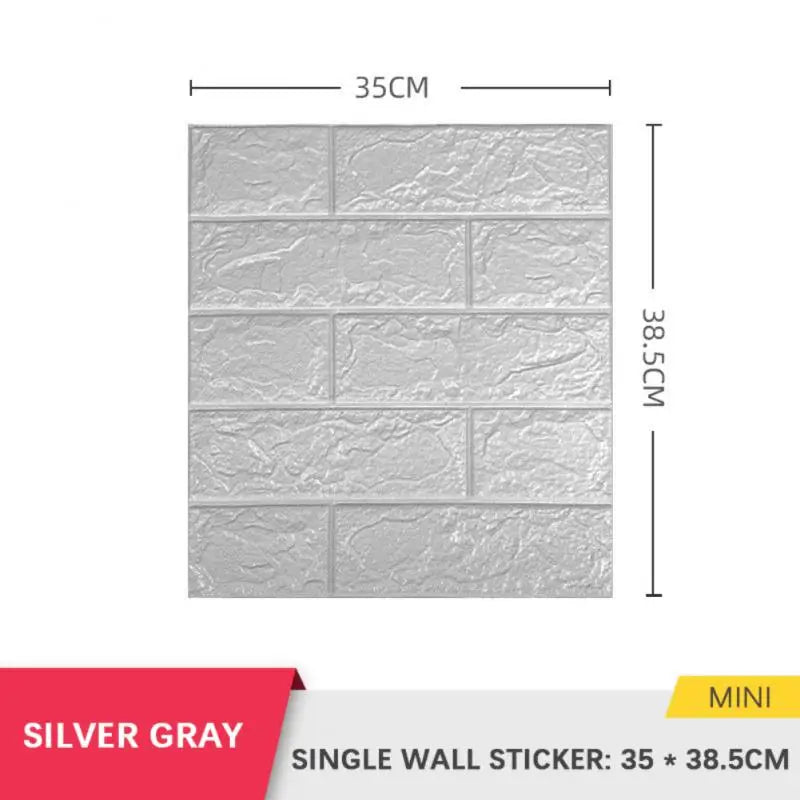 3D Wall Stickers Self Adhesive Foam Brick Room Decor DIY 3D Wallpaper Wall Decor Living Wall Sticker For Kids Bedroom Supplies