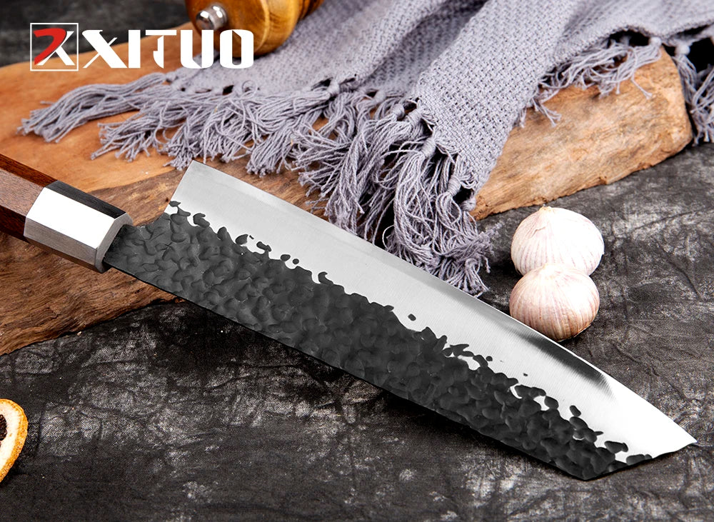 XITUO 8 Inch Kiritsuke Knife Octagon Handle Japanese Gyuto Knives Kitchen Chef pro Sharp Blade Salmon Tool New Gift