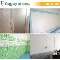 KPS 20Pcs/Lot 3D Foam Self-Adhesive Wallpapers Waterproof 3D Wall Stickers Brick For Kitchen Kids Room Living Room 35*38cm