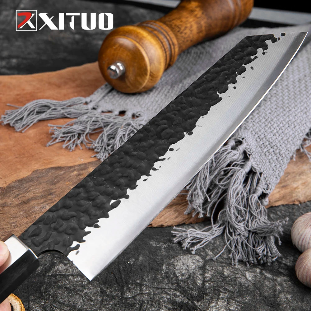 XITUO 8 Inch Kiritsuke Knife Octagon Handle Japanese Gyuto Knives Kitchen Chef pro Sharp Blade Salmon Tool New Gift