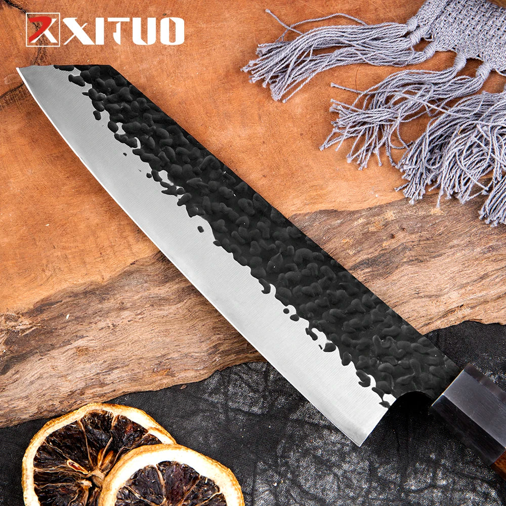 XITUO 8 Inch Kiritsuke Knife Octagon Handle Japanese Gyuto Knives Kitchen Chef pro Sharp Blade Salmon Tool New Gift