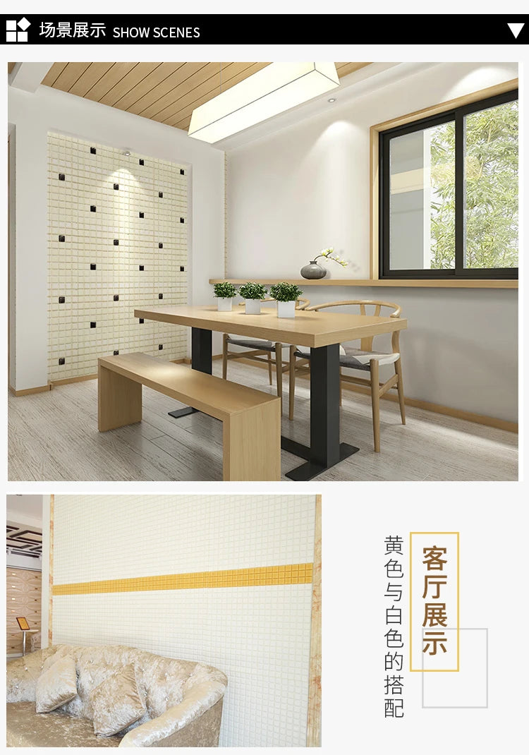 3D Mosaic Sticker  brick wall stick adhesive embossed elastic foam Waterproof wallpaper