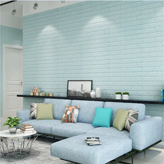 Modern 3D Brick Wall Stickers, PE Foam Wallpaper, Stone Viny Stickers ,For Living Room Kids Bedroom DIY Wall Covering Decor