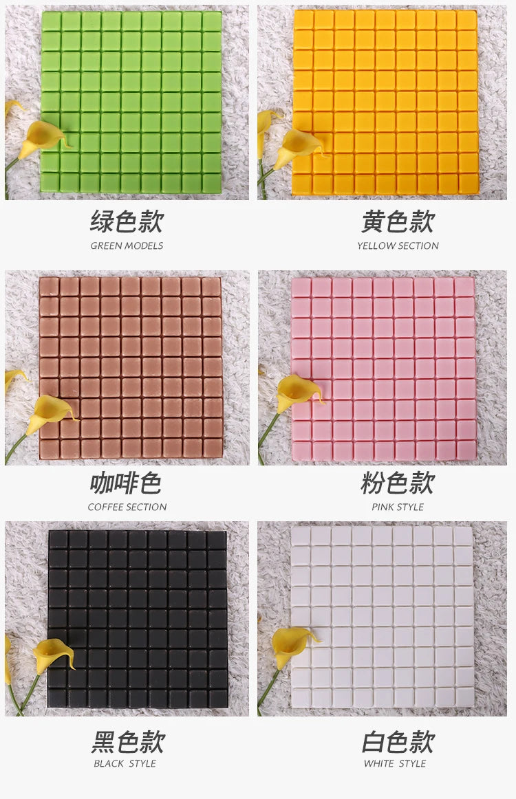 3D Mosaic Sticker  brick wall stick adhesive embossed elastic foam Waterproof wallpaper