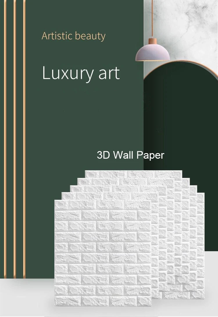 12pcs 3D Rose Pattern Wall Sticker Wall Panel Ceiling Self-adhesive Moisture-proof 3D Foam Wallpaper Bedroom Living Room Decor