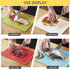 4-Piece Cutting Boards with Holder