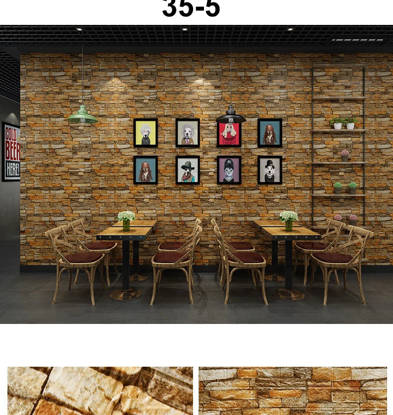 12PCS Self Adhesive Foam Wallpaper Waterproof 3D Brick Wall Panel Living Room Brick Stickers Kid Bedroom Brick Papers Home Decor