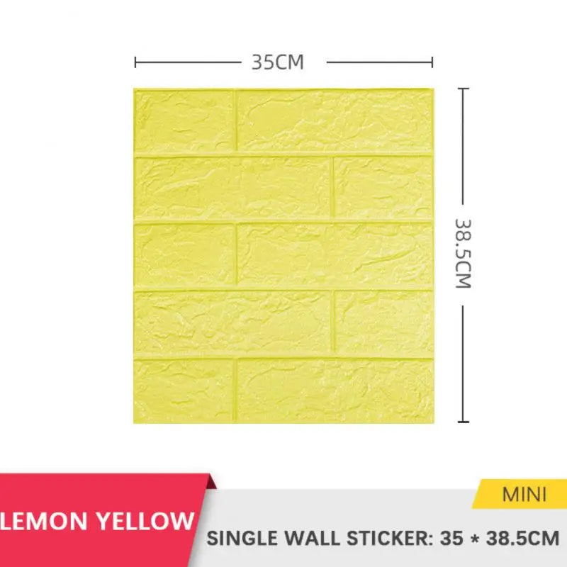 3D Wall Stickers Self Adhesive Foam Brick Room Decor DIY 3D Wallpaper Wall Decor Living Wall Sticker For Kids Bedroom Supplies