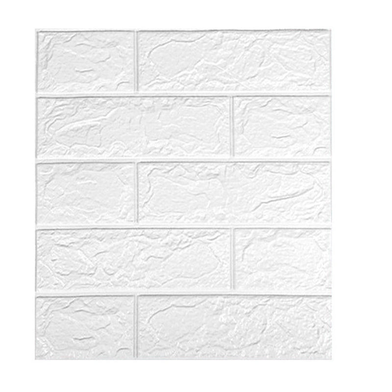 20PCS 35X38.5Cm 3D Wall Stickers Self Adhesive Foam Brick Room Decor DIY Wallpaper Wall Decor Wall Sticker,White