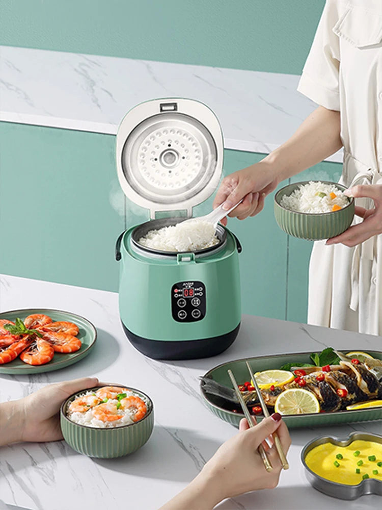 Mini Rice Cooker Multi-function Single Electric Rice Cooker Non-Stick Household Small Cooking Machine Make Porridge Soup EU Plug