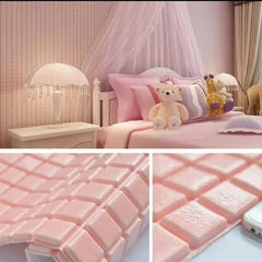 Foam Wallpaper For Bedroom 20Pieces Brick Wallpaper 3D Foam Wall Panel Removable Adhesive Textured Wall Decor Peel And Stick