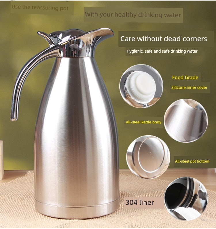 Stainless Steel 304 Thermos Vacuum Flask Household Thermos Warm the Bottle of Jug Commercial European-Style Large Capacity