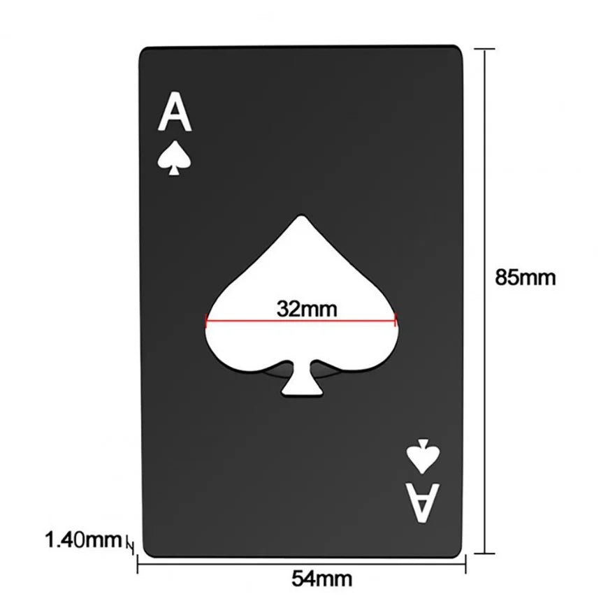 Poker-Shaped Bottle Opener