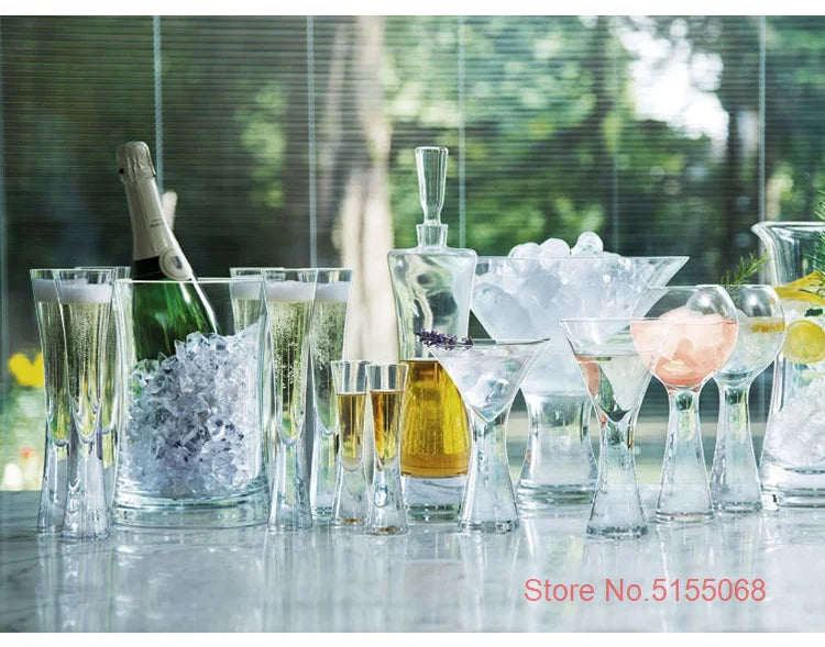 2 Pcs British Moya Champagne Flutes Wedding Party Sparkling Wine Glass Crystal Aperitif Goblet Sherry Cups Restaurant Glassware