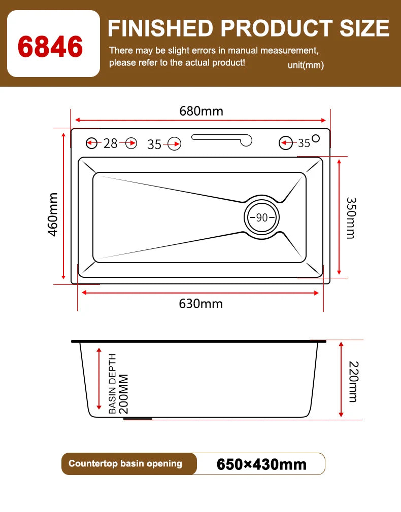 New Stainless Steel Kitchen Sink Digital Display Waterfall Sink Embossed Large Single Slot Apartment Multifunctional Wash Basin