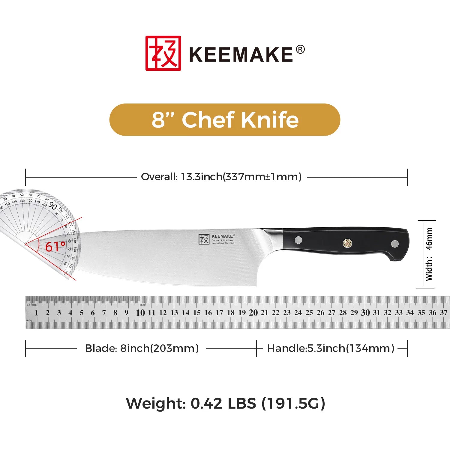 KEEMAKE Chef's Knives High Quality Stainless Steel Kitchen Knife 1-15PCS/Set Ultra Sharp Vegetable Fruit Meat Cutting Knife