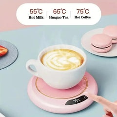 Thermostatic Heating Coaster USB Home Heating Coaster 3-speed Adjustment Heating 55 Degrees Constant Temperature