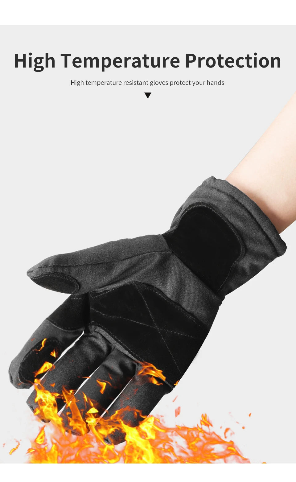 Fire Gloves Forest Fire Extinguishing Flame Retardant Emergency Rescue Reflective Strip High-Temperature Resistant Protective