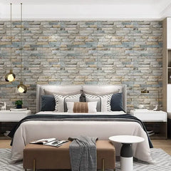 3D Wall Stickers Self Adhesive Foam Brick Room Decor DIY 3D Wallpaper Wall Decor Living Wall Sticker For Kids Bedroom Supplies