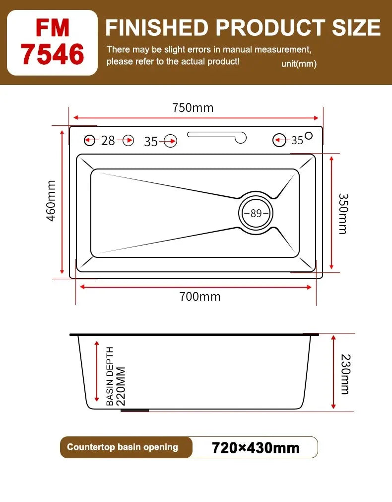 New Stainless Steel Kitchen Sink Digital Display Waterfall Sink Embossed Large Single Slot Apartment Multifunctional Wash Basin