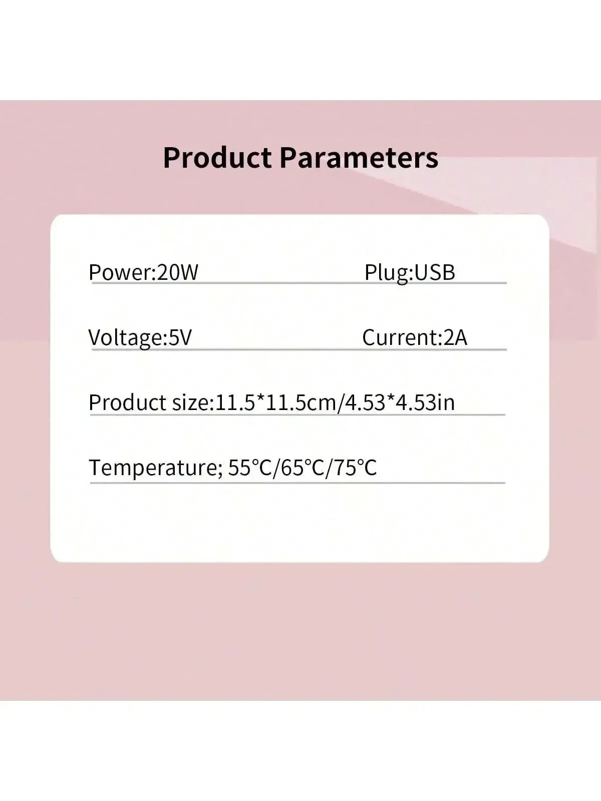 Thermostatic Heating Coaster USB Home Heating Coaster 3-speed Adjustment Heating 55 Degrees Constant Temperature