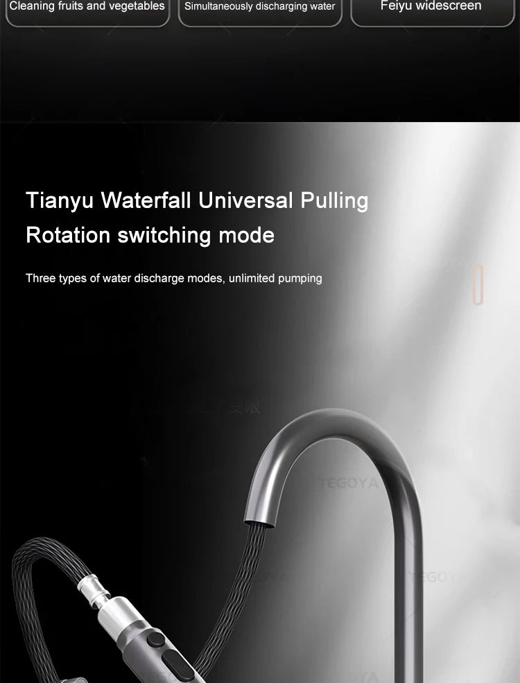 New Stainless Steel Kitchen Sink Embossed Large Single Slot With Waterfall Faucet Multifunctional Washbasin Above Counter