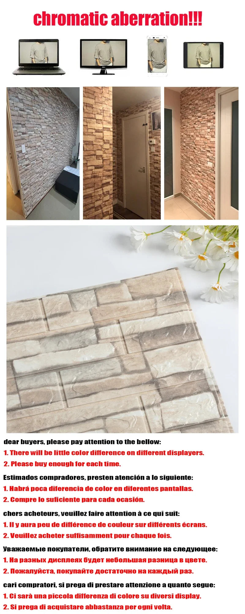 10Pcs 3D Brick Wall Stickers Decor Foam Waterproof Wall Covering Wallpaper for Kids LivingRoom DIY TV Background Wall Decoration