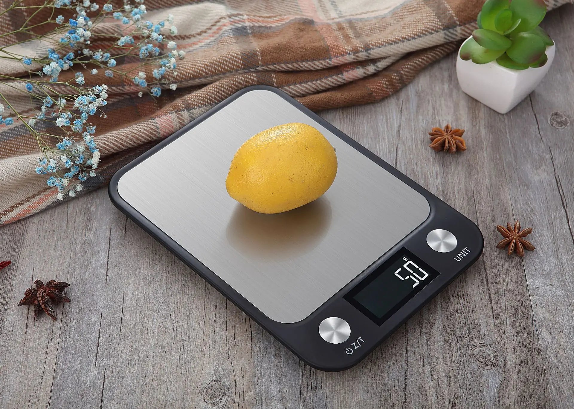 Kitchen Electronic Digital Scales 15Kg/1g Weighs Food Cooking Baking Coffee Balance Smart Stainless Steel Digital Scale Grams