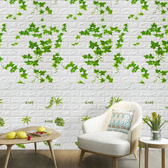 12pcs 3D Rose Pattern Wall Sticker Wall Panel Ceiling Self-adhesive Moisture-proof 3D Foam Wallpaper Bedroom Living Room Decor