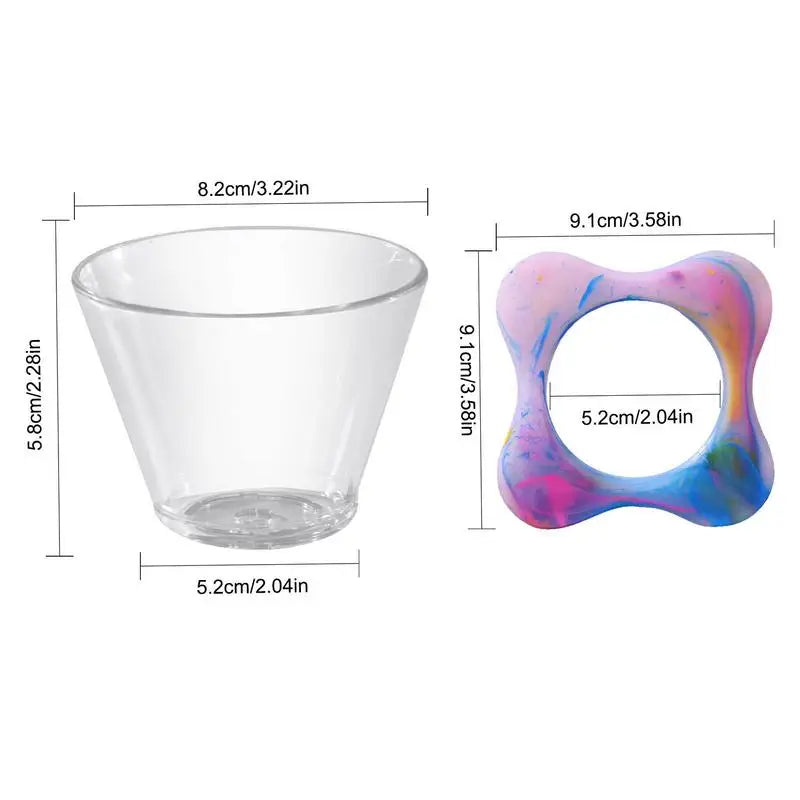 Resin Rainbow Portable Coffee Maker Pour Over Coffee Maker Coffee Dripper Brewer Glass Coffee Pot Decanter Home Coffee Filter