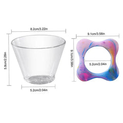 Resin Rainbow Portable Coffee Maker Pour Over Coffee Maker Coffee Dripper Brewer Glass Coffee Pot Decanter Home Coffee Filter