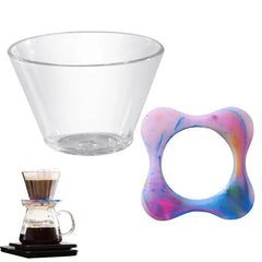 Resin Rainbow Portable Coffee Maker Pour Over Coffee Maker Coffee Dripper Brewer Glass Coffee Pot Decanter Home Coffee Filter