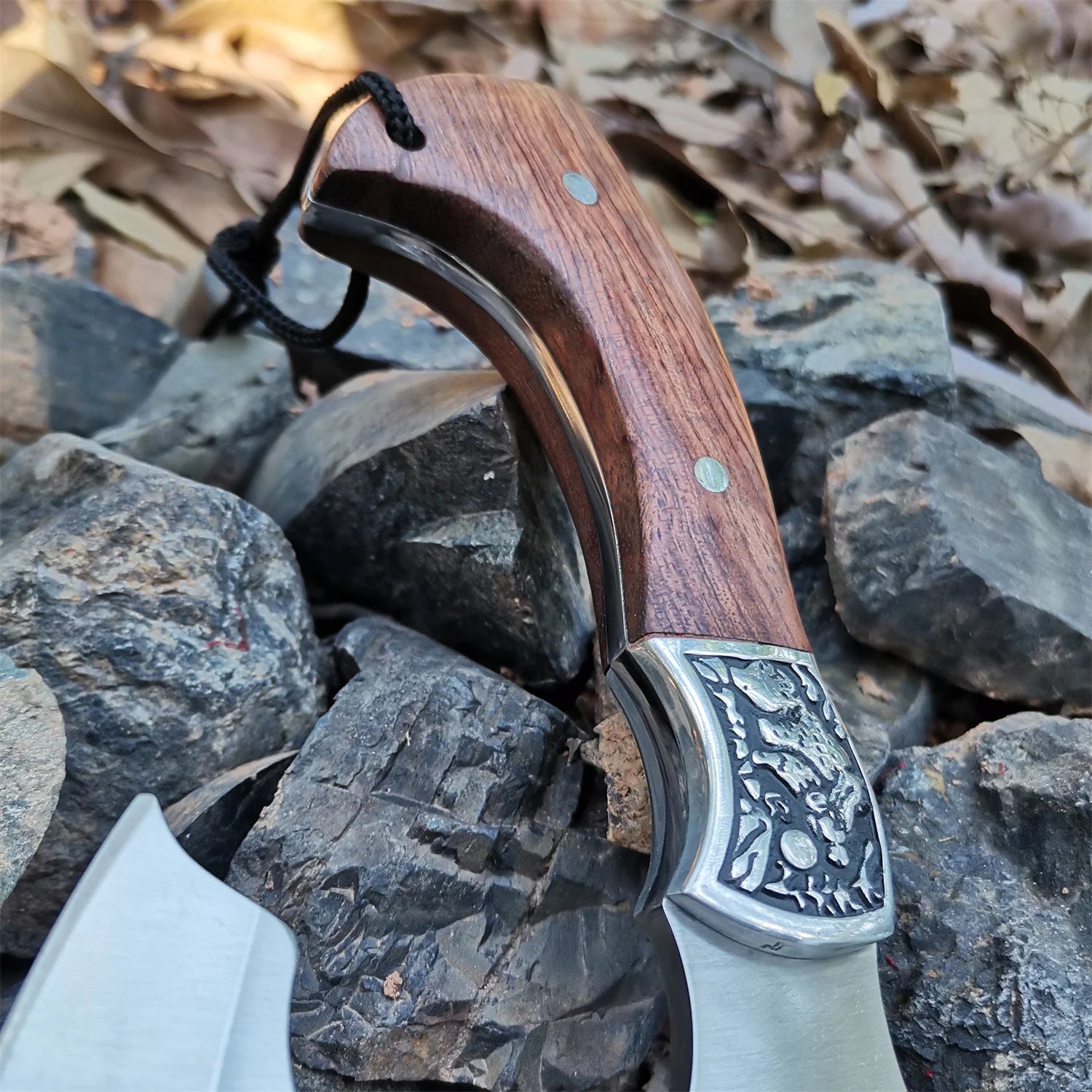 Portable Hand Axe 440C Steel Camping Axe Survival Tomahawk Hunting Hatchet Boning Knife Chopping Meat EDC Hatchets and Axes