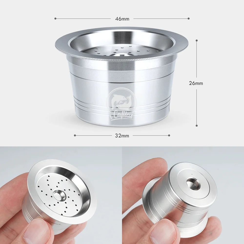 Stainless Steel Reusable Coffee Capsule For 3 Hearts Tchibo Cafissimo Kfee  Cafitaly Classic Refillable Espresso Coffee Maker