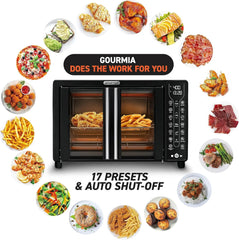 Toaster Oven Air Fryer Combo 17 cooking presets 1700W french door digital air fryer oven 24L capacity accessories, conve