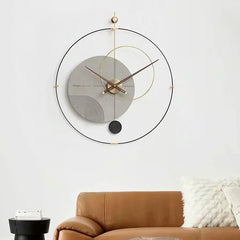 Round Living Room Wall Clock Pieces Hand Art Unique Elegant Wall Clock Home Black Modern Design Kitchen Nordic Saat Home Decor