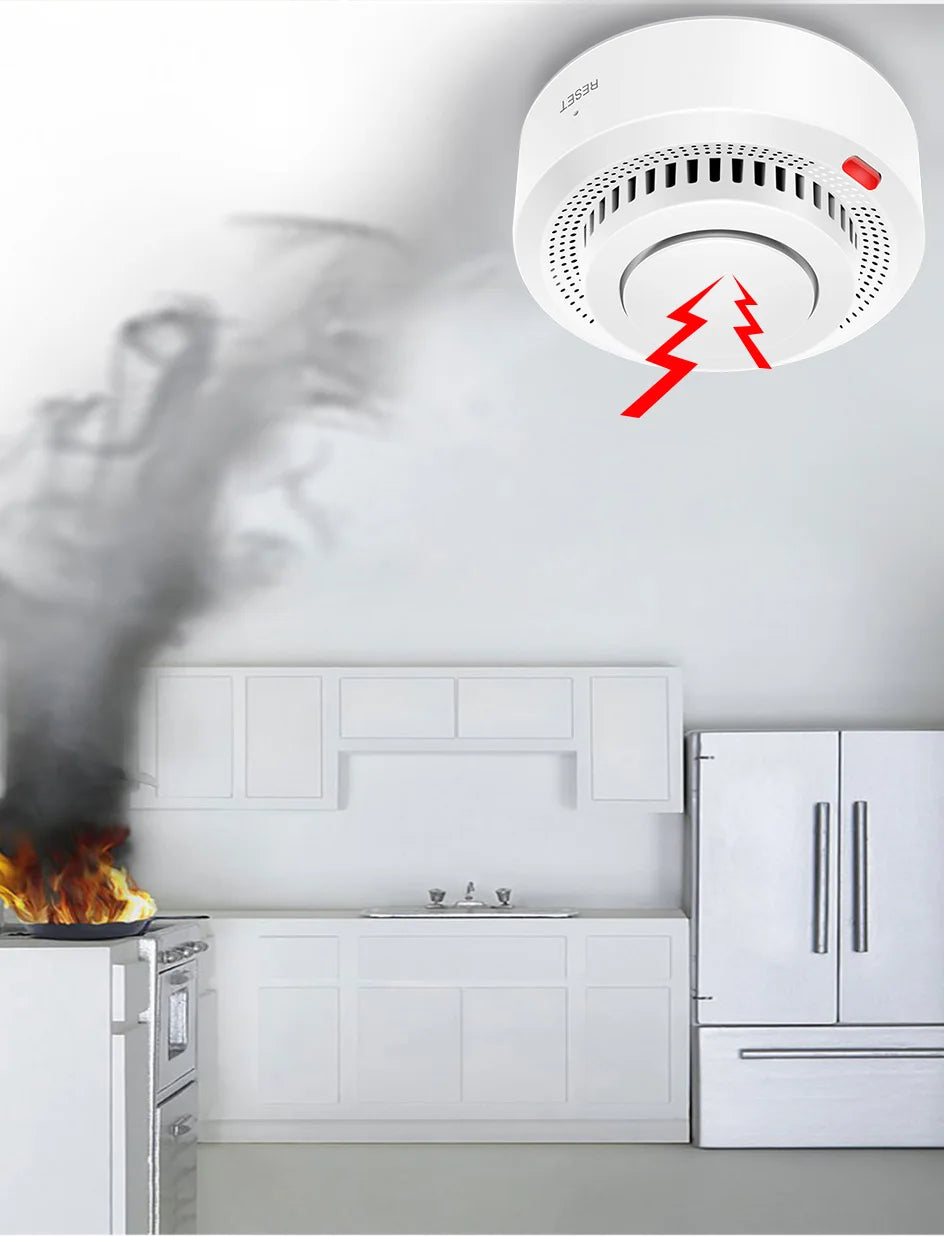 Tuya ZigBee Smart Smoke Detector Security Protection Smoke Alarm Fire Protection For Home Security System Via Smart Life App