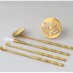 Brass Incense Tools DIY Household Extension Accessories Aromatherapy Stove Incense Bottle Incense Spoon Incense Sweep Tools