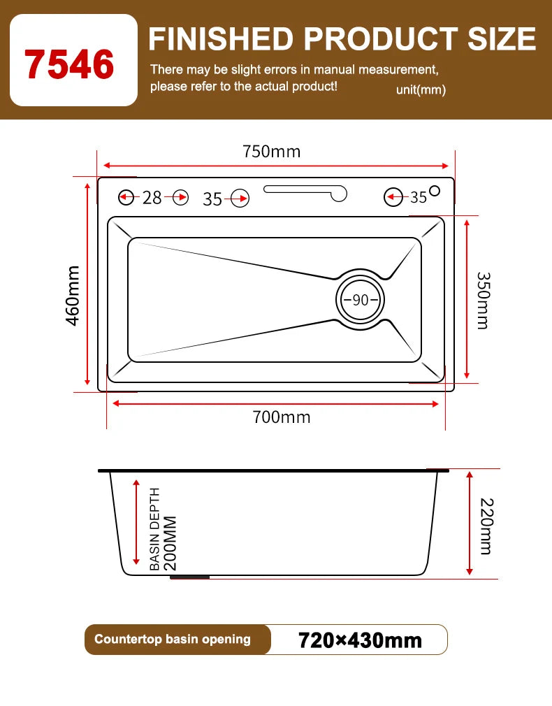 New Digital Display Waterfall Sink Stainless Steel Kitchen Sink Embossed Large Single Slot Wash Basin With Smartphone Holder