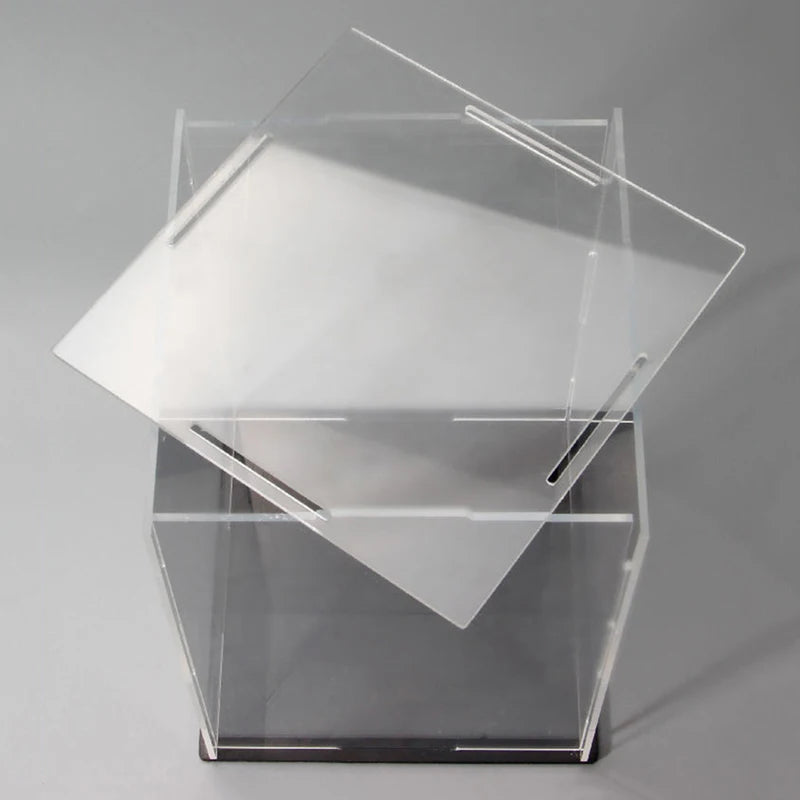 Clear Acrylic Display Case Dustproof Toy Car Trucks Vans Model Box Collection Storage Countertop Show Box