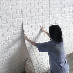 10m 3D Self-adhesive Foam Brick Wallpaper Waterproof and Oilproof DIY Wallpaper Living Room Home Decoration