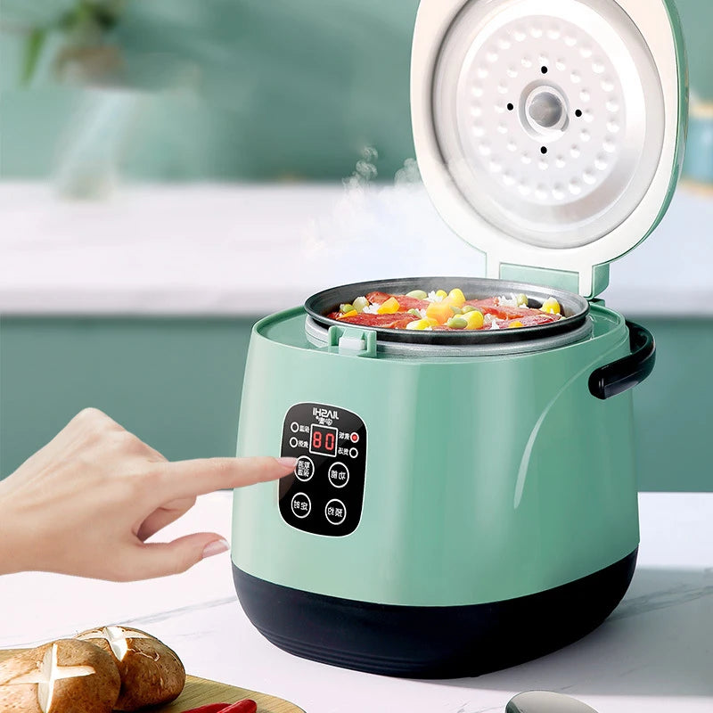 Mini Rice Cooker Multi-function Single Electric Rice Cooker Non-Stick Household Small Cooking Machine Make Porridge Soup EU Plug