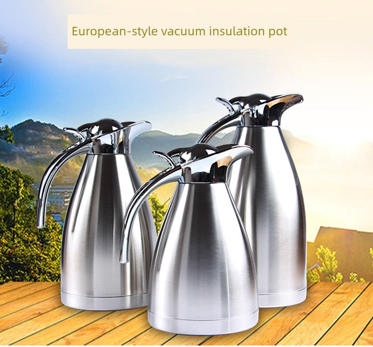 Stainless Steel 304 Thermos Vacuum Flask Household Thermos Warm the Bottle of Jug Commercial European-Style Large Capacity