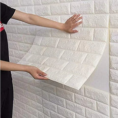 70cmX77Cm Waterproof Wall Stickers Anti-collision Modern Home Decoration 3D Self-adhesive Wallpaper Classic Foam Brick Pattern