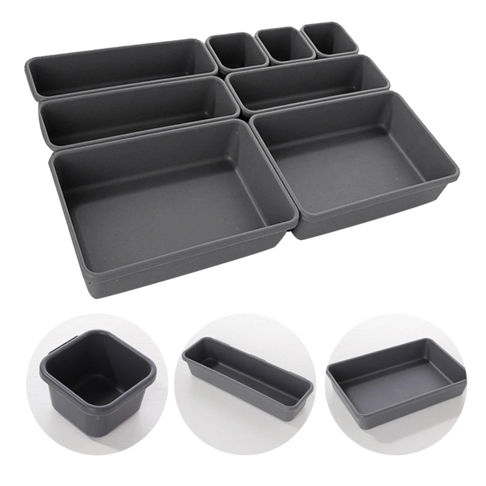 8-Piece Adjustable Drawer Organizer Set