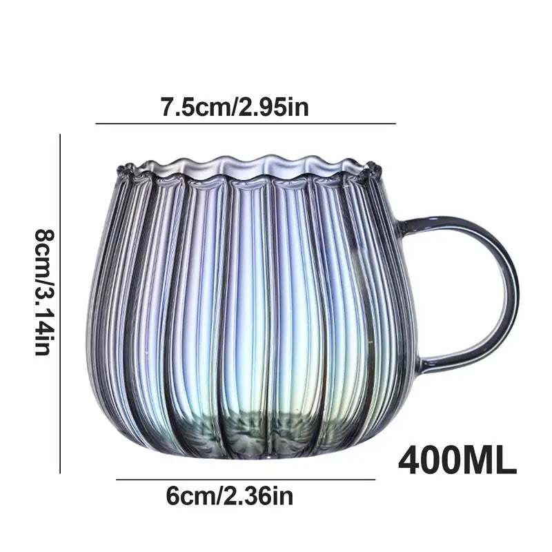 Transparent Glass Cup Creative Coffee Tea Drinks Dessert Breakfast Milk Cup Glass Mugs Handle Drinkware Couple Gifts