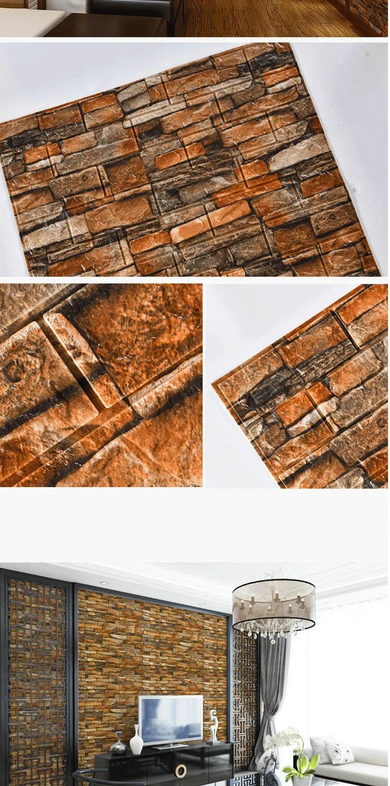 3/5/10m 3D Wallpaper Stickers Roll Panel White Soft Foam Brick Marble Rock Cobblestone DIY Wall Home Room Decor Protect