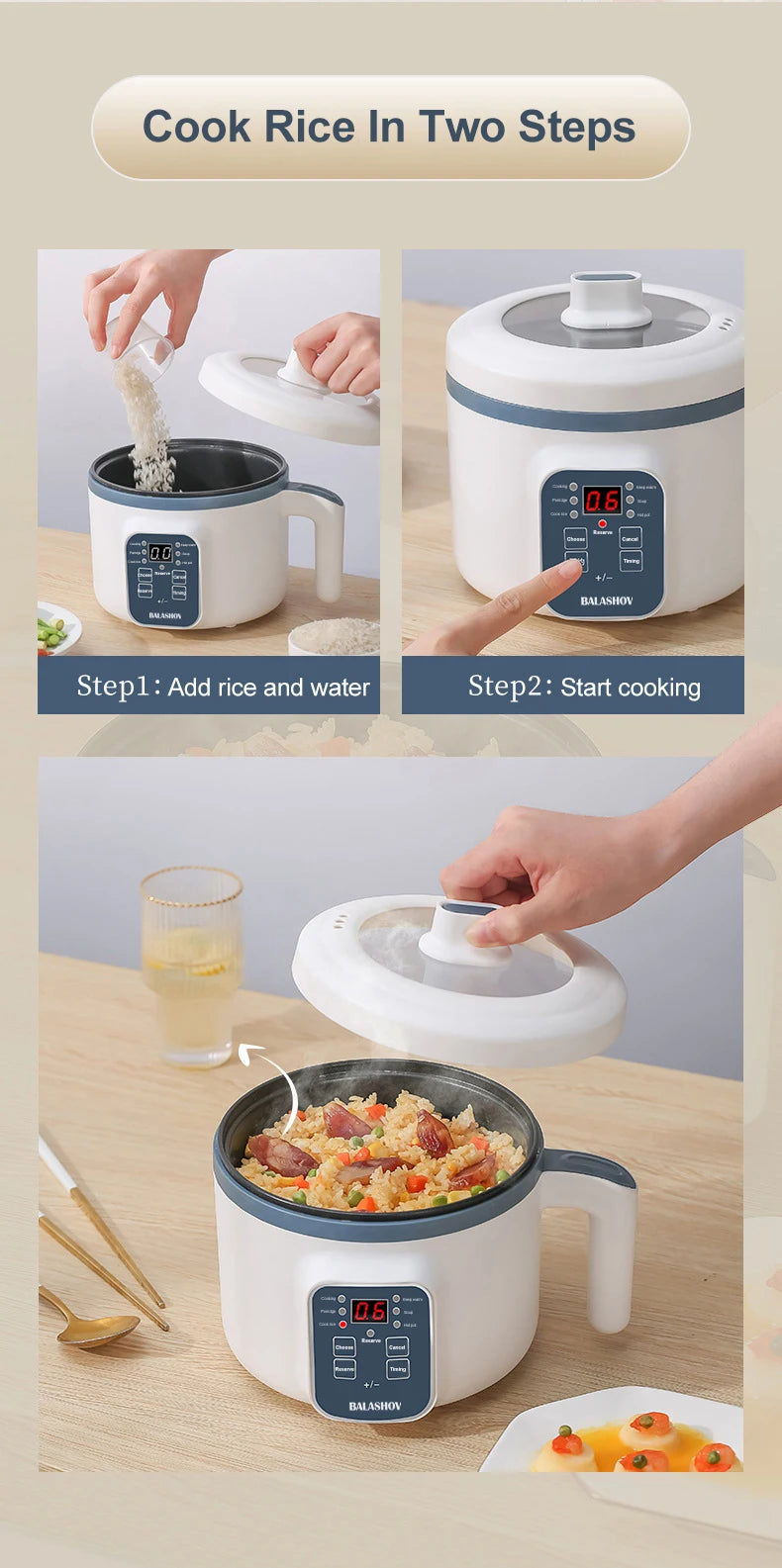 110V US Plug Electric Rice Cooker Multicooker Multifunction Pot Mini Hotpot Appliances for The Kitchen and Home Pots Offers