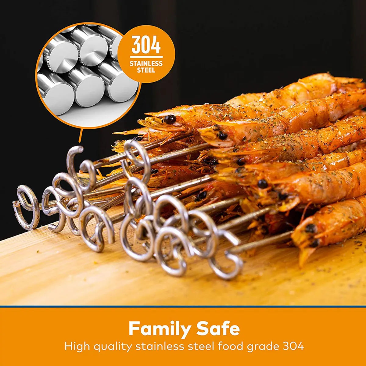 Air Fryer Skewer Rack Stainless Steel Kebab Skewer Stand Air Fryer Accessories Kitchen Cooking BBQ Grill for Ninja Airfryer