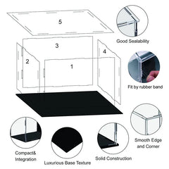 Clear Acrylic Display Case Dustproof Toy Car Trucks Vans Model Box Collection Storage Countertop Show Box